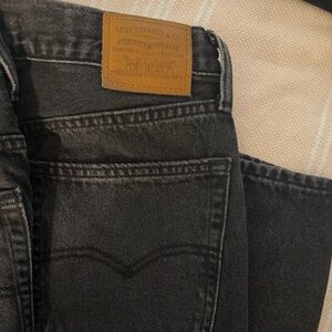 Levis premium baggy dad black wash denim jeans women’s size 30x32L